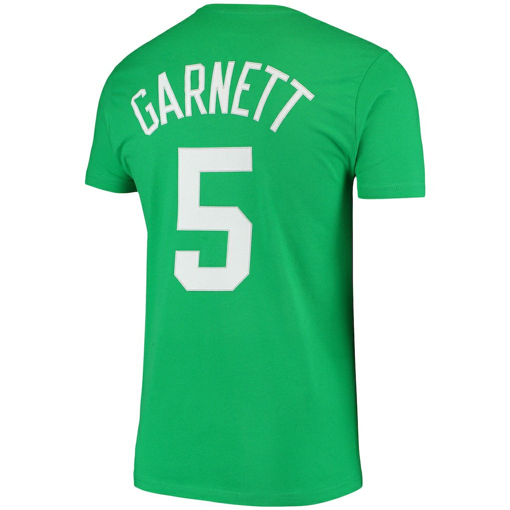 Mitchell & Ness - Kevin Garnett Boston Celtics Hardwood Classics Stitch Name & Number T-Shirt - Kelly Green