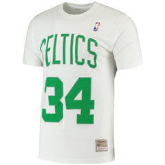 Mitchell & Ness - Paul Pierce Boston Celtics Hardwood Classics Stitch Name & Number T-Shirt - White
