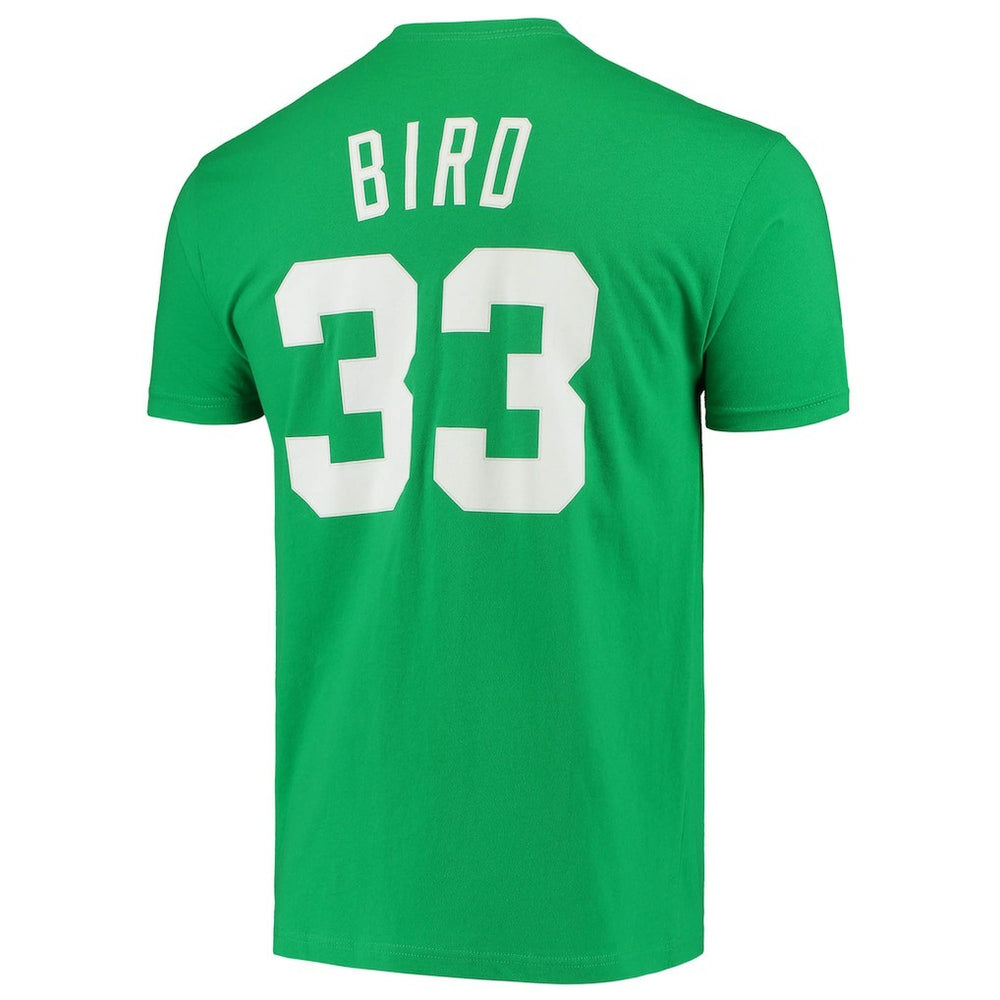 Mitchell & Ness - Larry Bird Boston Celtics Hardwood Classics Stitch Name & Number T-Shirt - Kelly Green