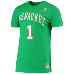 Mitchell & Ness - Oscar Robertson Milwaukee Bucks Hardwood Classics Stitch Name & Number T-Shirt - Green