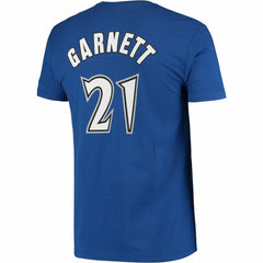 Mitchell & Ness - Kevin Garnett Minnesota Timberwolves Hardwood Classics Stitch Name & Number T-Shirt - Blue
