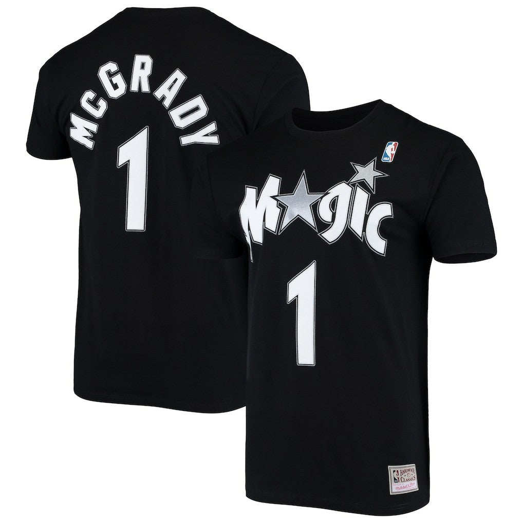Mitchell & Ness - Tracy McGrady Orlando Magic Hardwood Classics Stitch Name & Number T-Shirt - Black