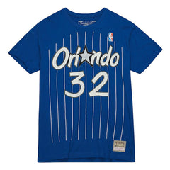 Mitchell & Ness - Shaquille O'Neal Orlando Magic Hardwood Classics Stitch Name & Number T-Shirt - Blue