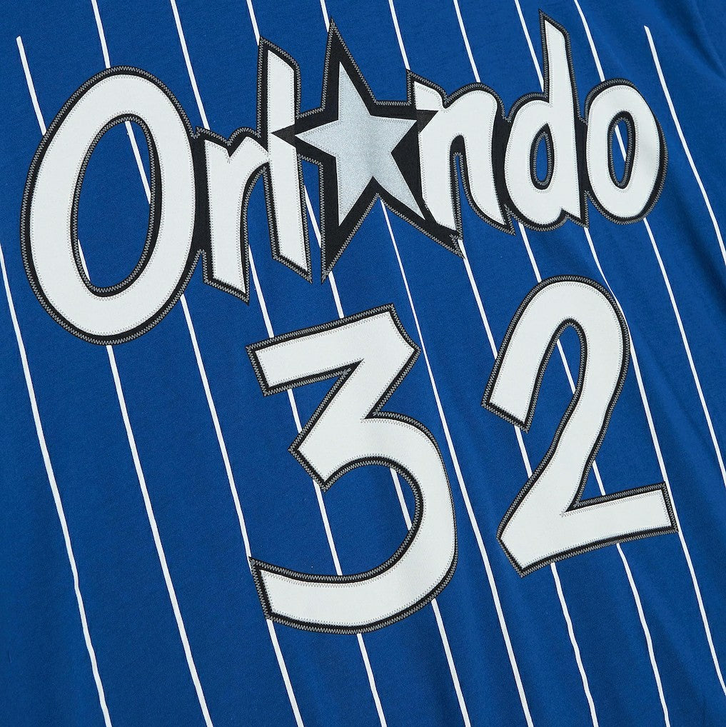 Mitchell & Ness - Shaquille O'Neal Orlando Magic Hardwood Classics Stitch Name & Number T-Shirt - Blue