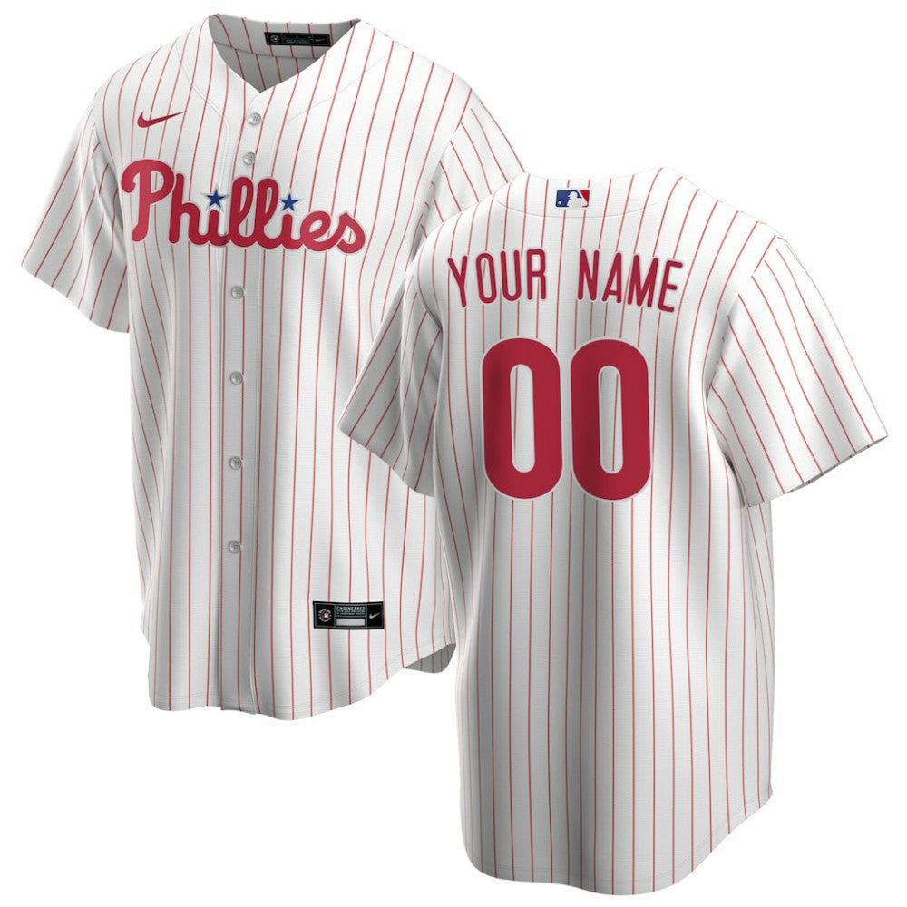 Philadelphia Phillies Nike Home Replica Custom Jersey On Sale