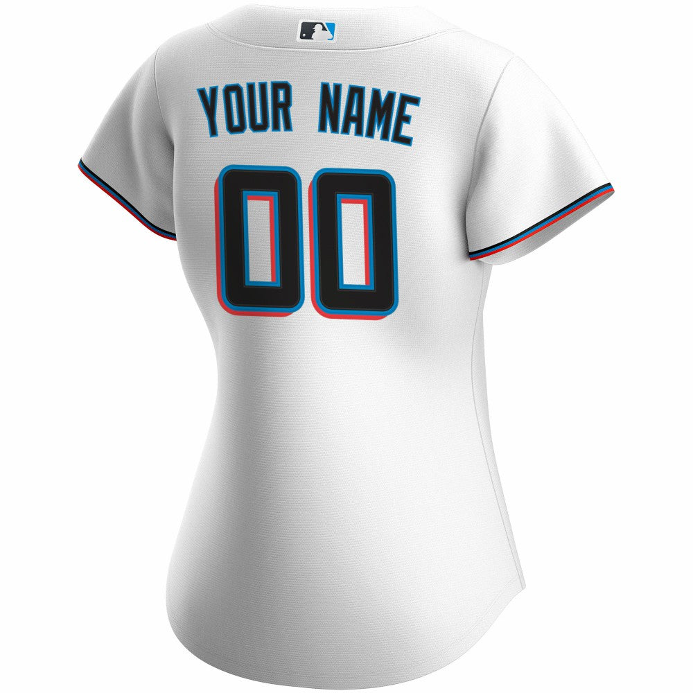 Miami Marlins Nike Women's Home Replica Custom Jersey Online