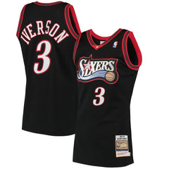 Mitchell & Ness - Allen Iverson Philadelphia 76ers 1997/98 Hardwood Classics Authentic Jersey - Black
