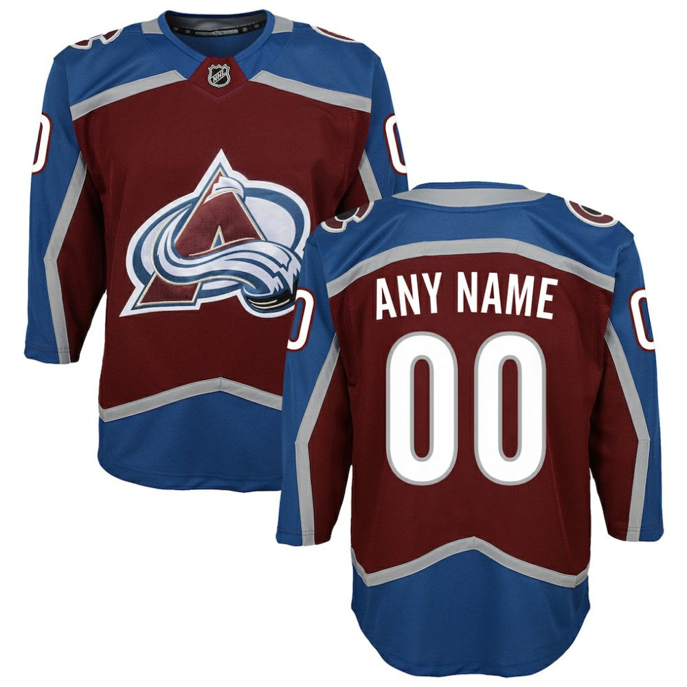 Colorado Avalanche - Youth Home Premier Custom Jersey Burgundy