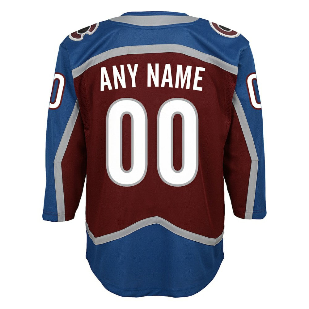 Colorado Avalanche - Youth Home Premier Custom Jersey Burgundy