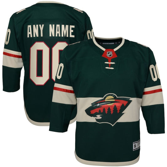 Minnesota Wild Youth Home Premier Custom Jersey - Green | NHL Jerseys