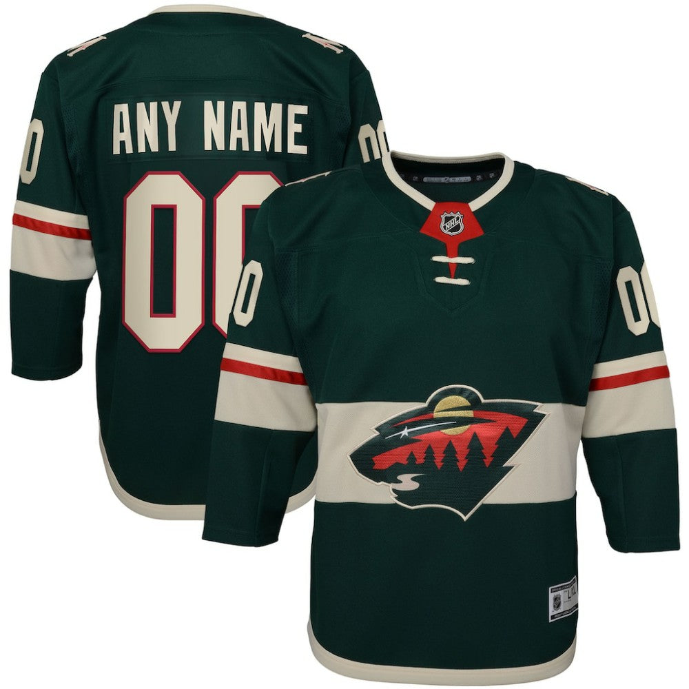 Minnesota Wild - Youth Home Premier Custom Jersey Green