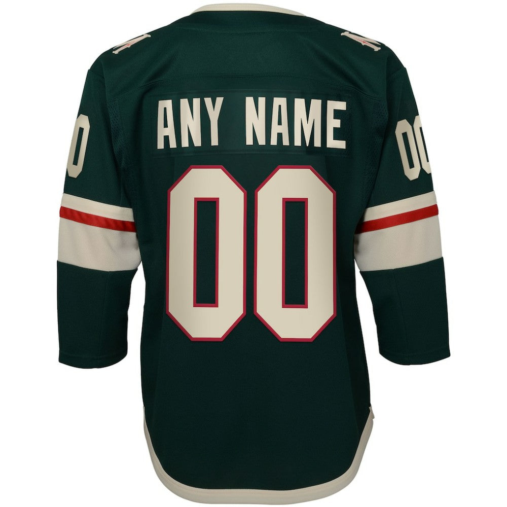 Minnesota Wild - Youth Home Premier Custom Jersey Green