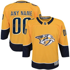 Nashville Predators - Youth Home Premier Custom Jersey Yellow