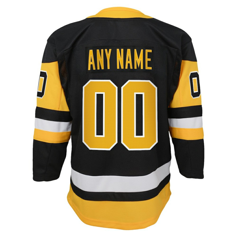 Pittsburgh Penguins Youth Home Premier Custom Jersey - Black | NHL Jerseys