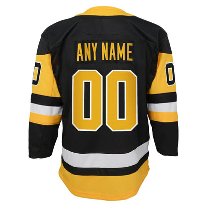 Pittsburgh Penguins Youth Home Premier Custom Jersey - Black | NHL Jerseys