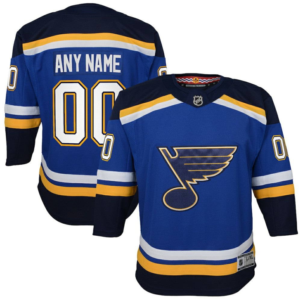 St. Louis Blues - Youth Home Premier Custom Jersey Blue