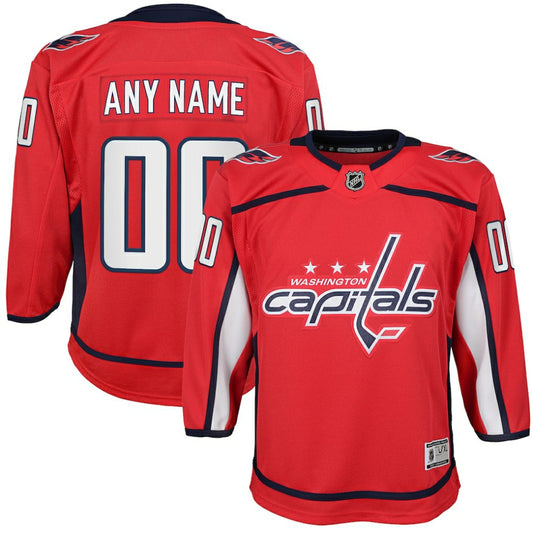 Washington Capitals Youth Home Custom Premier Jersey - Red | NHL Jerseys