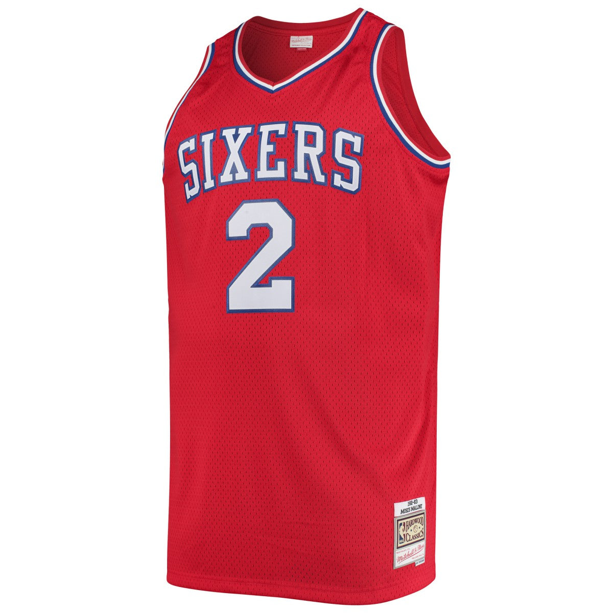 Mitchell & Ness - Moses Malone Philadelphia 76ers 1982/83 Big & Tall Hardwood Classics Swingman Jersey - Red