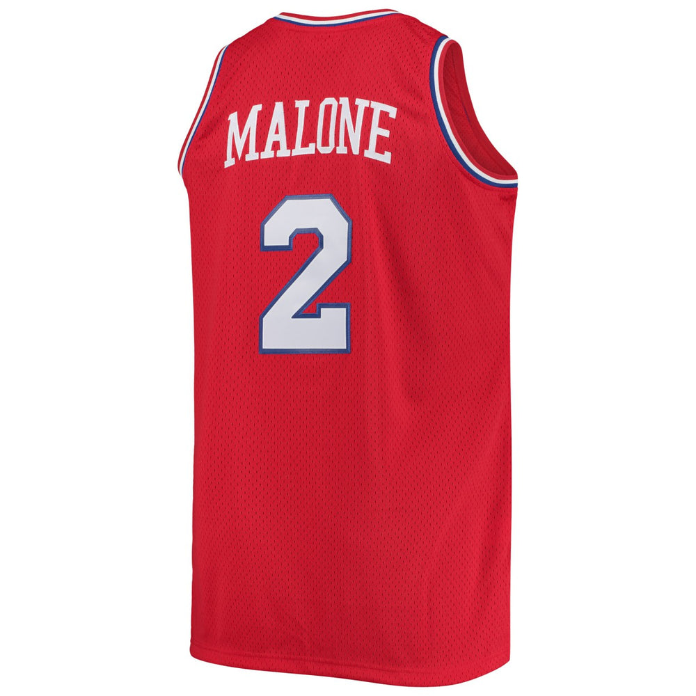 Mitchell & Ness - Moses Malone Philadelphia 76ers 1982/83 Big & Tall Hardwood Classics Swingman Jersey - Red