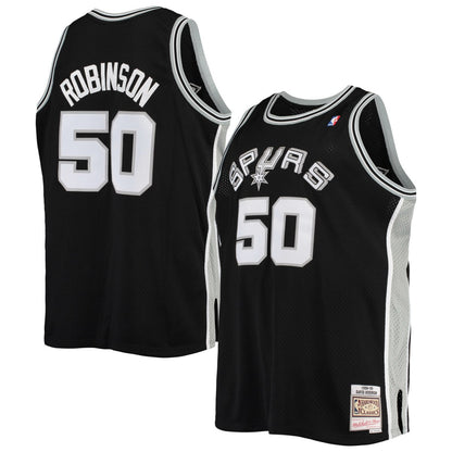 David Robinson San Antonio Spurs 1998/99 Big & Tall Hardwood Classics Swingman Jersey - Black | NBA Jerseys