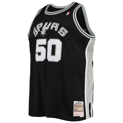 David Robinson San Antonio Spurs 1998/99 Big & Tall Hardwood Classics Swingman Jersey - Black | NBA Jerseys