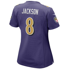 Lamar Jackson Baltimore Ravens Women's Alternate Game Player Jersey Purple - Nike