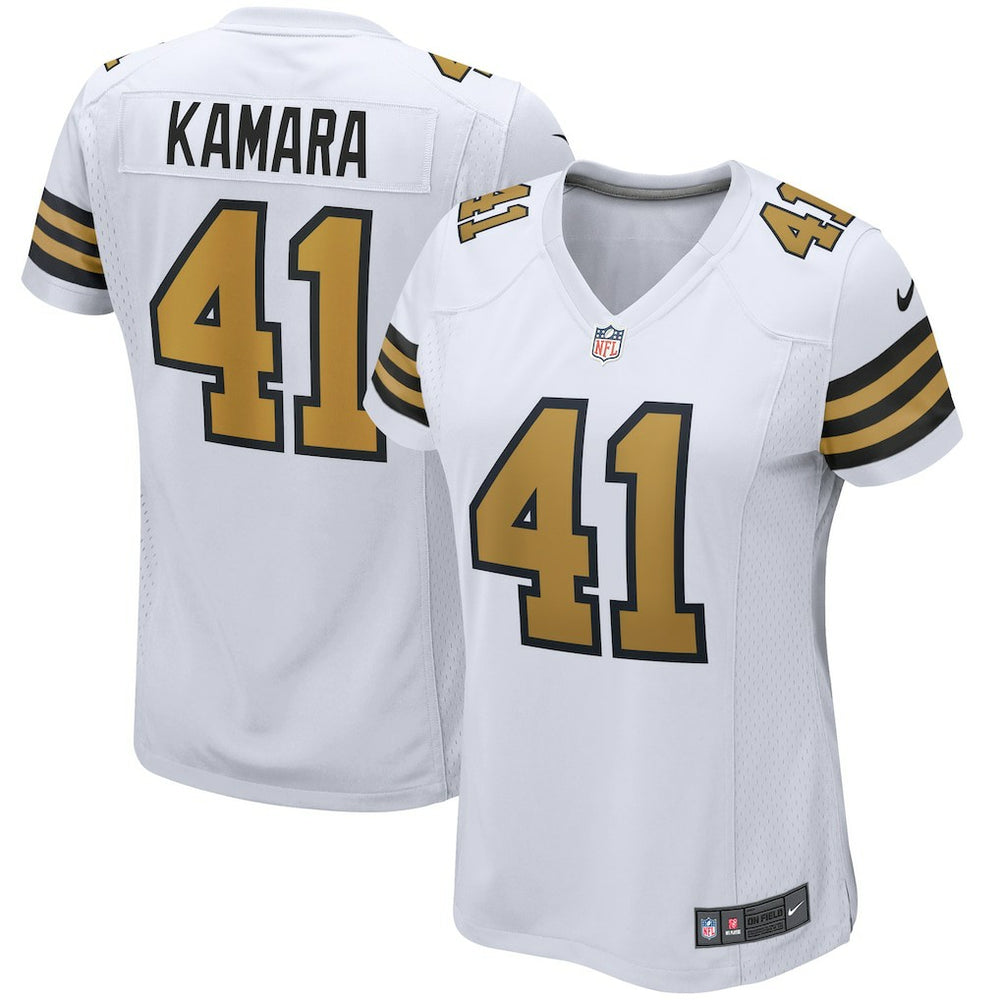 Alvin Kamara New Orleans Saints Women's Alternate Game Player Jersey White - Nike