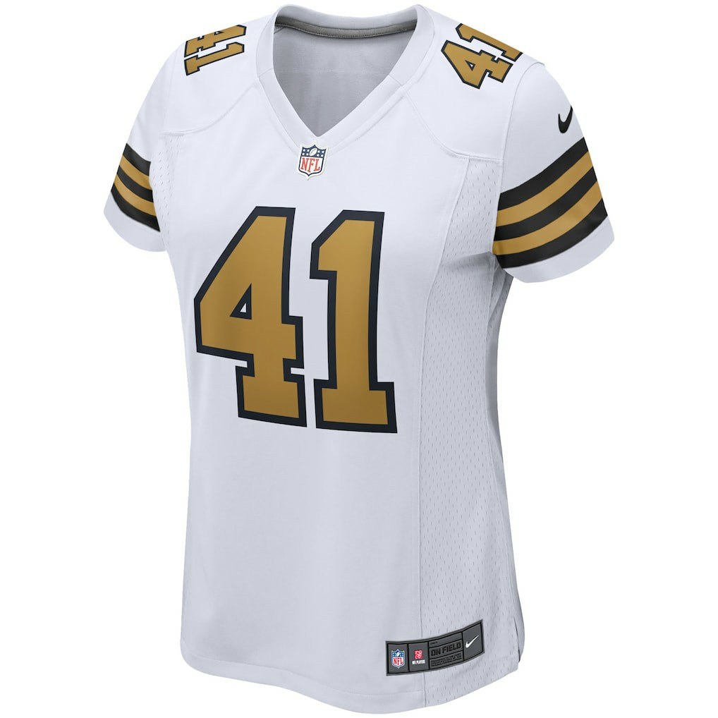 Alvin Kamara New Orleans Saints Women's Alternate Game Player Jersey White - Nike