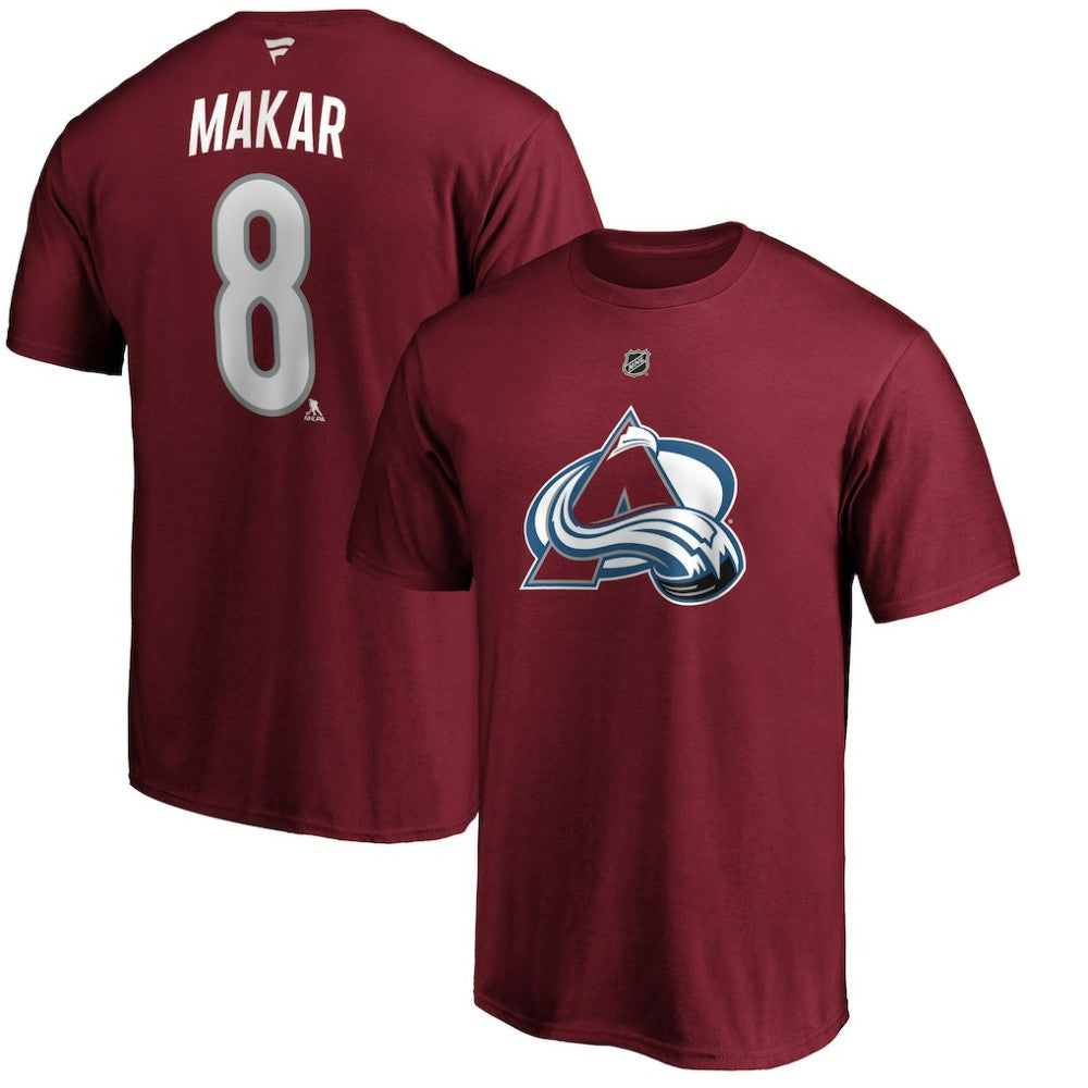 Cale Makar Colorado Avalanche - Fanatics Authentic Stack Player Name & Number T-Shirt Burgundy