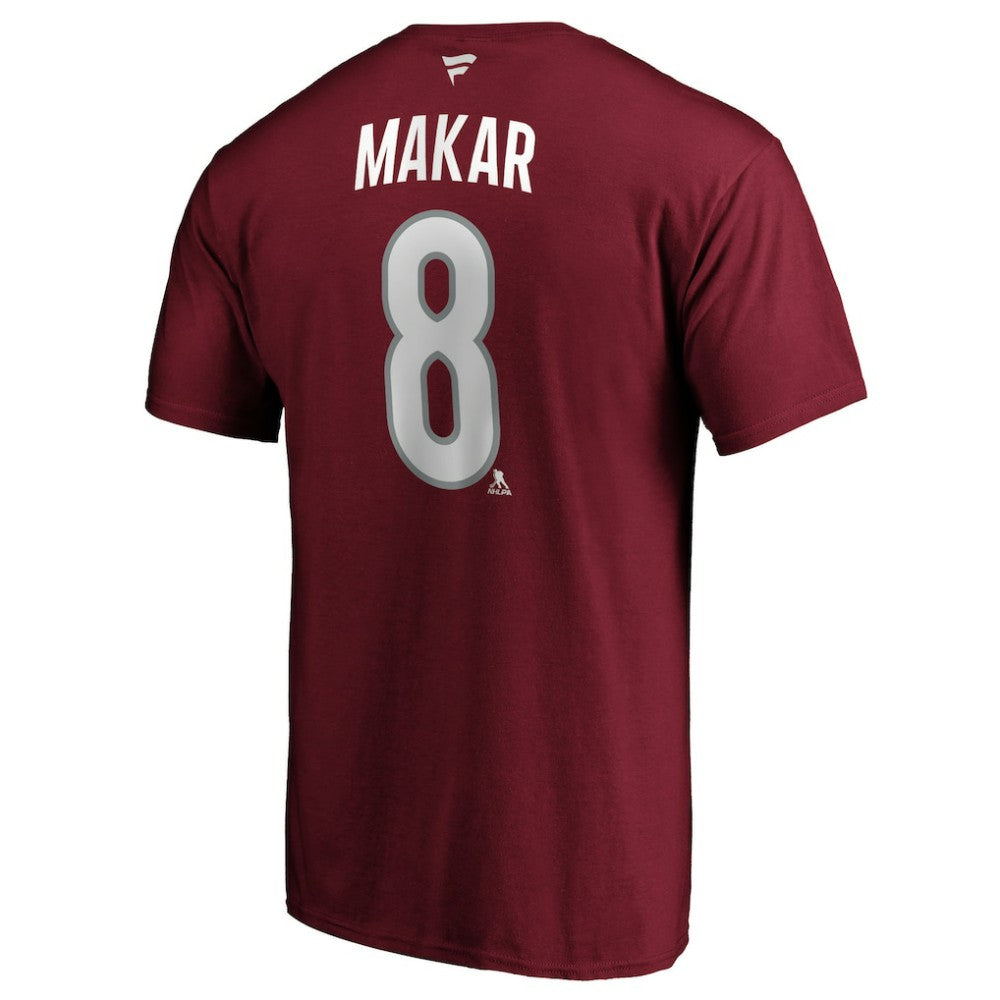 Cale Makar Colorado Avalanche - Fanatics Authentic Stack Player Name & Number T-Shirt Burgundy