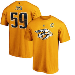 Roman Josi Nashville Predators - Fanatics Authentic Stack Player Name & Number T-Shirt Gold