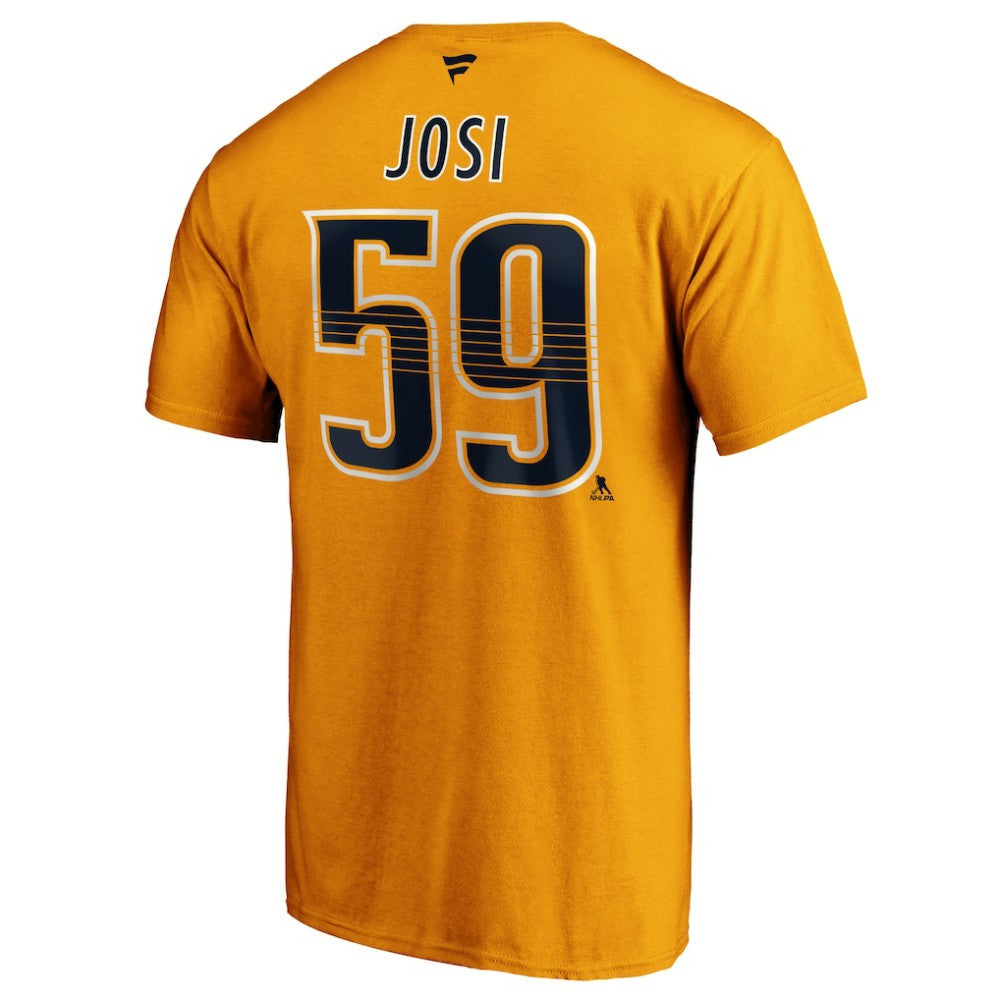 Roman Josi Nashville Predators - Fanatics Authentic Stack Player Name & Number T-Shirt Gold