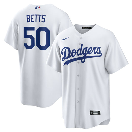Mookie Betts Los Angeles Dodgers Nike Home Replica Player Name Jersey - White | MLB Jerseys