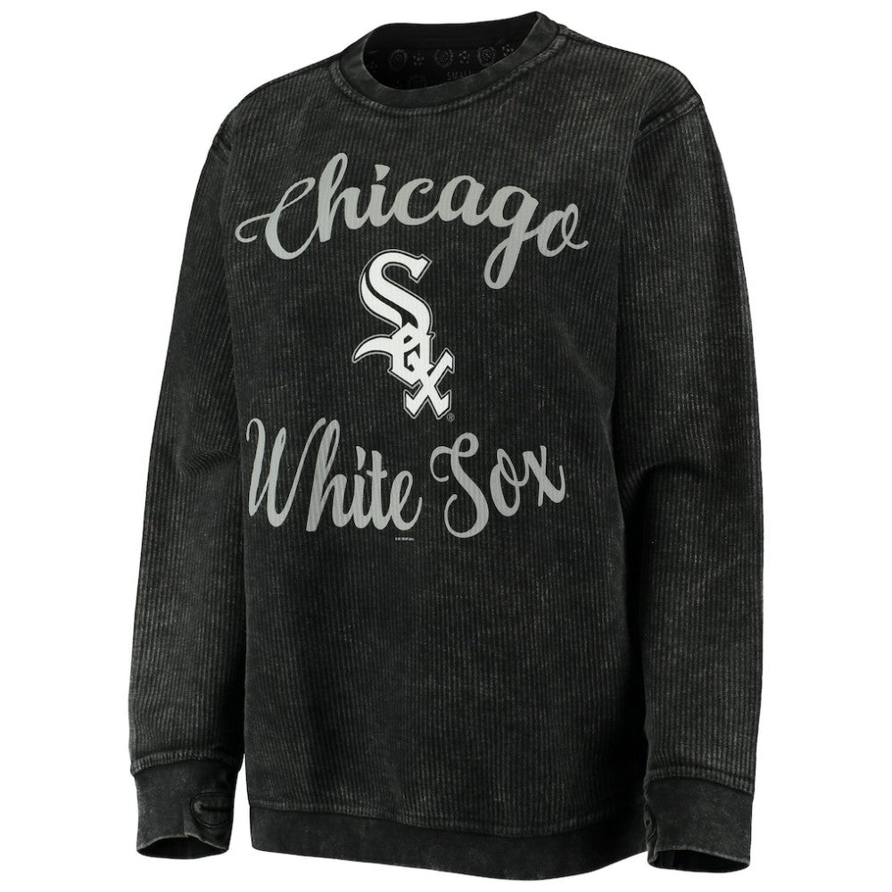 Chicago White Sox G-III 4Her by Carl Banks Women's Script Comfy Cord Pullover Sweatshirt for sale