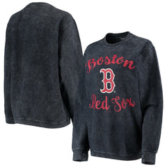 Boston Red Sox G-III 4Her by Carl Banks Women's Script Comfy Cord Pullover Sweatshirt Sale