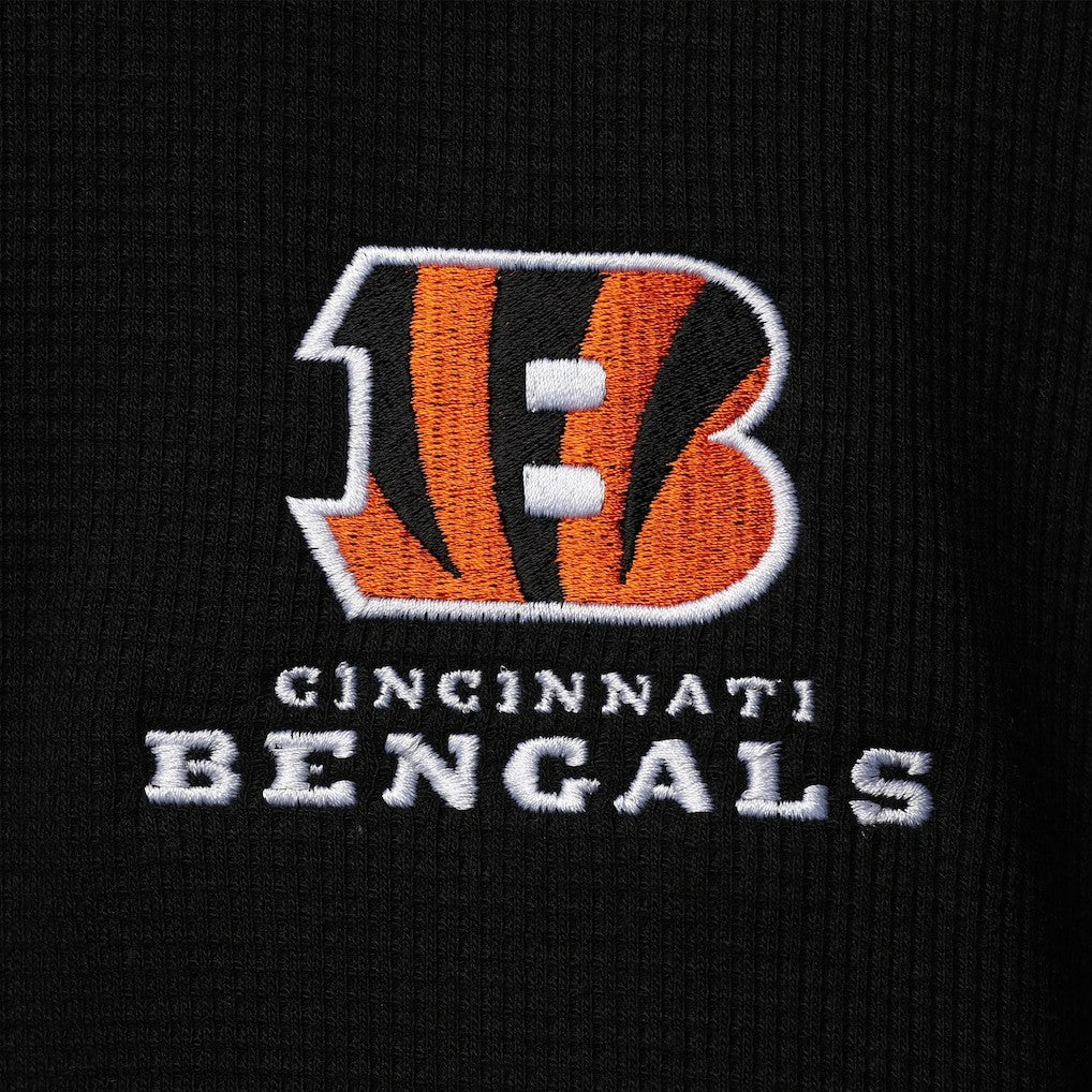 Cincinnati Bengals Dunbrooke Logo Maverick Thermal Henley Long Sleeve T-Shirt Black - NFL