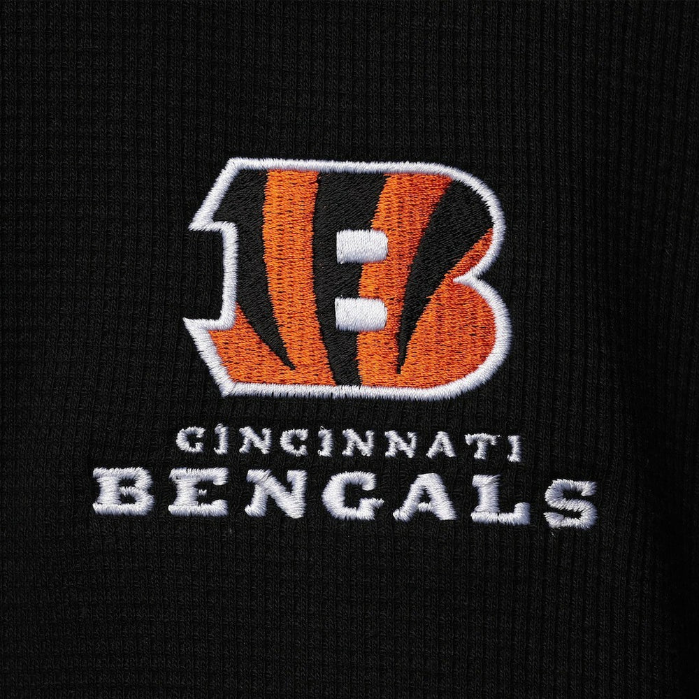 Cincinnati Bengals Dunbrooke Logo Maverick Thermal Henley Long Sleeve T-Shirt Black - NFL