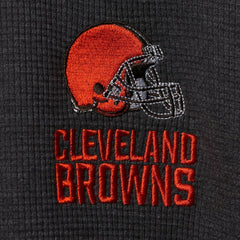 Cleveland Browns Dunbrooke Logo Maverick Thermal Henley Long Sleeve T-Shirt Charcoal - NFL