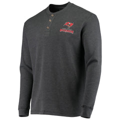 Tampa Bay Buccaneers Dunbrooke Logo Maverick Thermal Henley Long Sleeve T-Shirt Charcoal - NFL