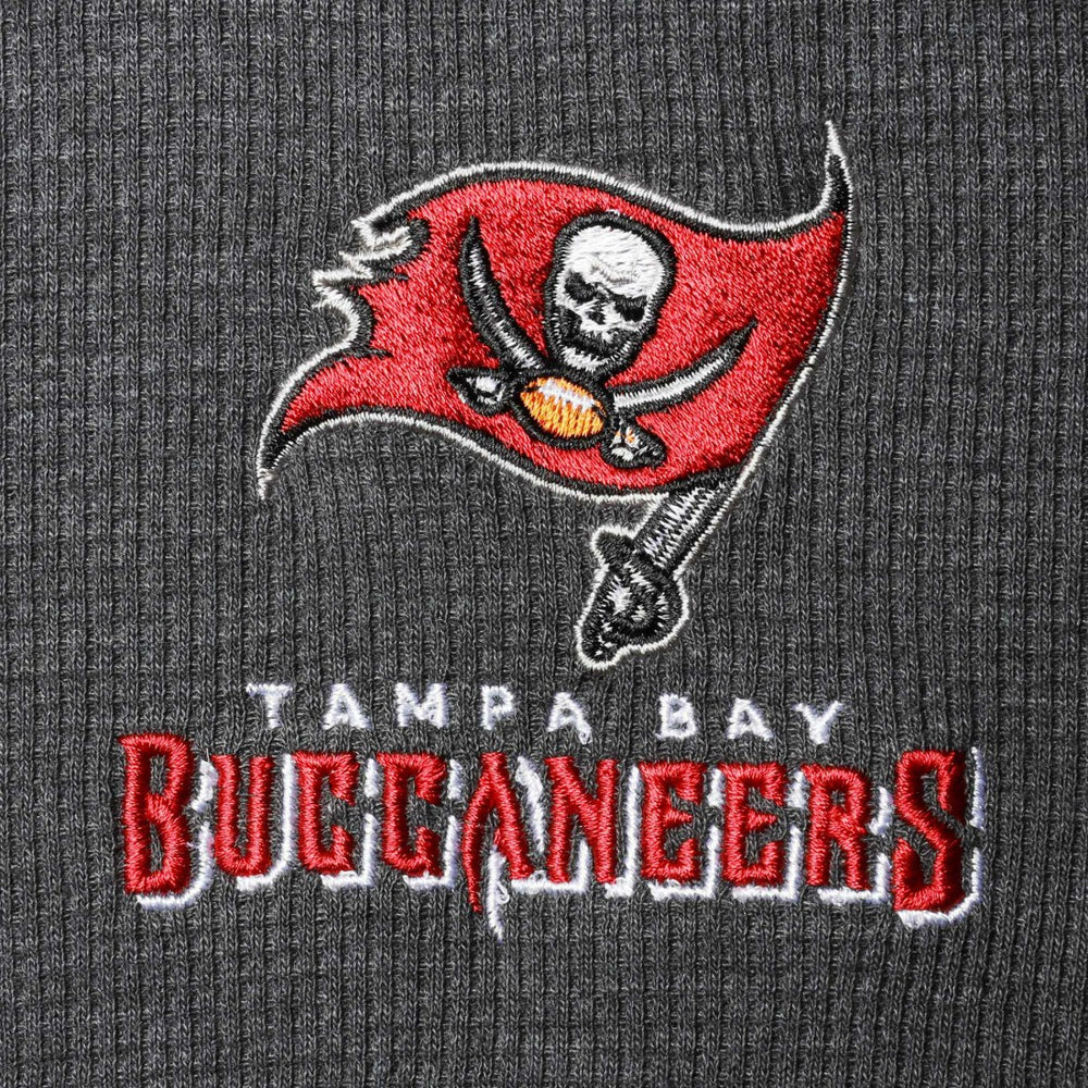 Tampa Bay Buccaneers Dunbrooke Logo Maverick Thermal Henley Long Sleeve T-Shirt Charcoal - NFL