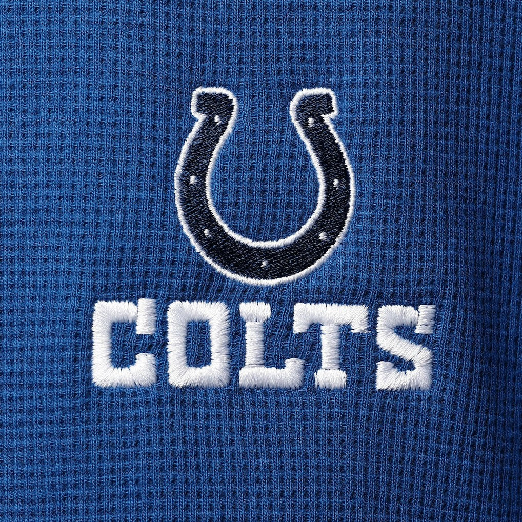 Indianapolis Colts Dunbrooke Logo Maverick Thermal Henley Long Sleeve T-Shirt Royal - NFL