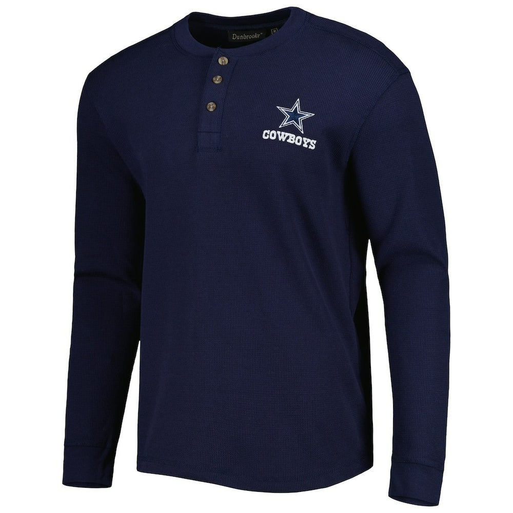 Dallas Cowboys Maverick Thermal Henley Long Sleeve T-Shirt Navy - NFL