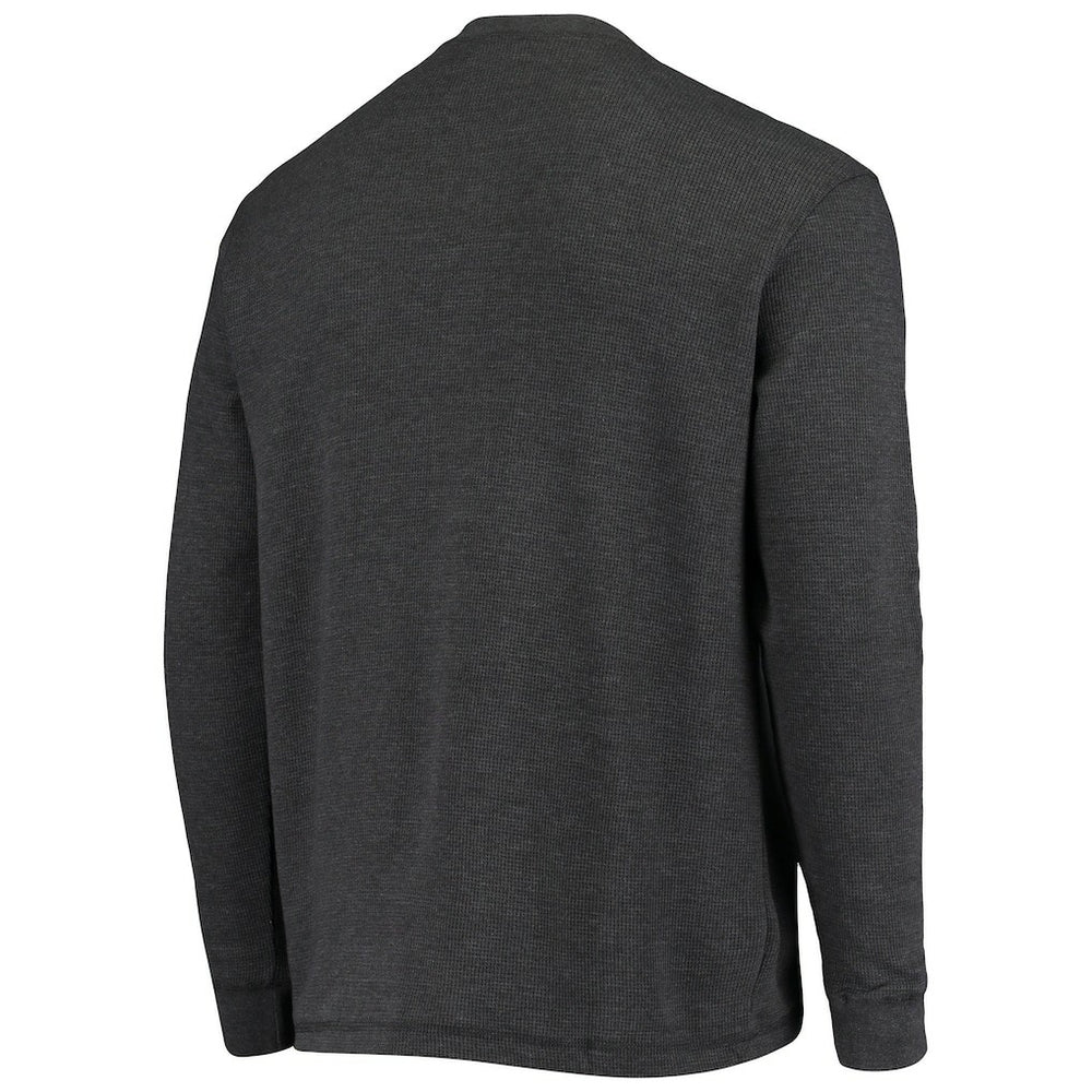 Miami Dolphins Dunbrooke Logo Maverick Thermal Henley Long Sleeve T-Shirt Charcoal - NFL