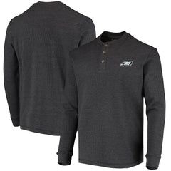 Philadelphia Eagles Dunbrooke Logo Maverick Thermal Henley Long Sleeve T-Shirt Charcoal - NFL