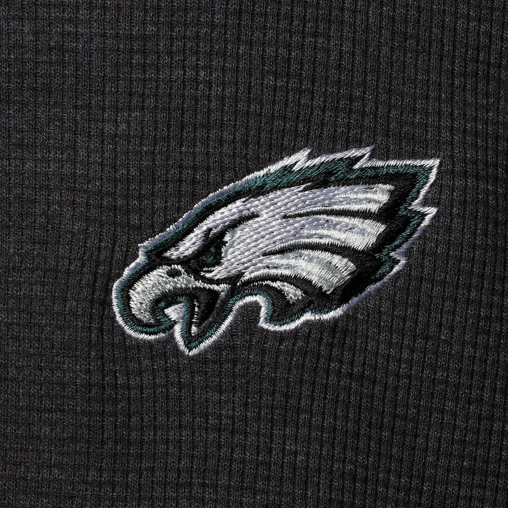 Philadelphia Eagles Dunbrooke Logo Maverick Thermal Henley Long Sleeve T-Shirt Charcoal - NFL