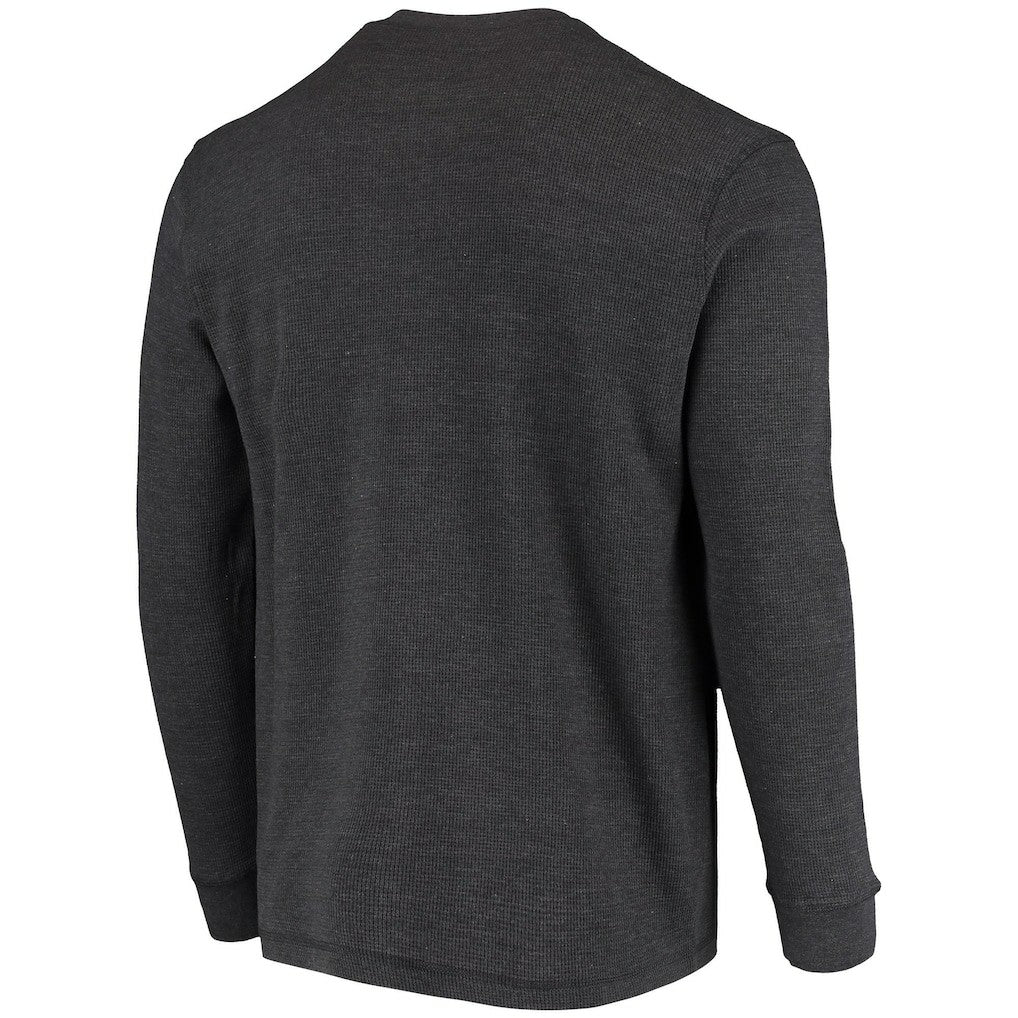 Philadelphia Eagles Dunbrooke Logo Maverick Thermal Henley Long Sleeve T-Shirt Charcoal - NFL