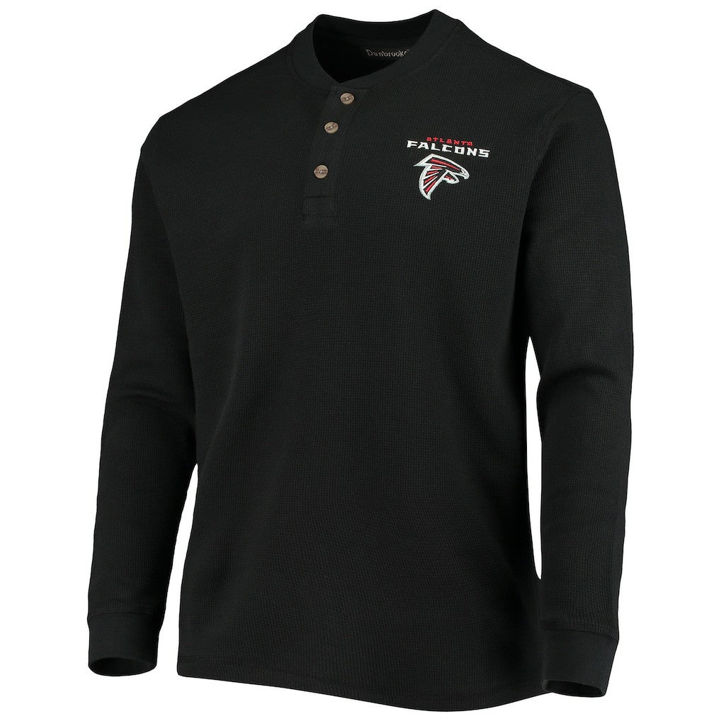 Atlanta Falcons Dunbrooke Logo Maverick Thermal Henley Long Sleeve T-Shirt Black - NFL