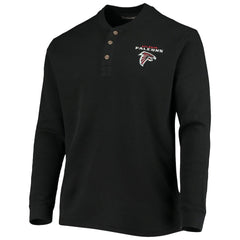 Atlanta Falcons Dunbrooke Logo Maverick Thermal Henley Long Sleeve T-Shirt Black - NFL