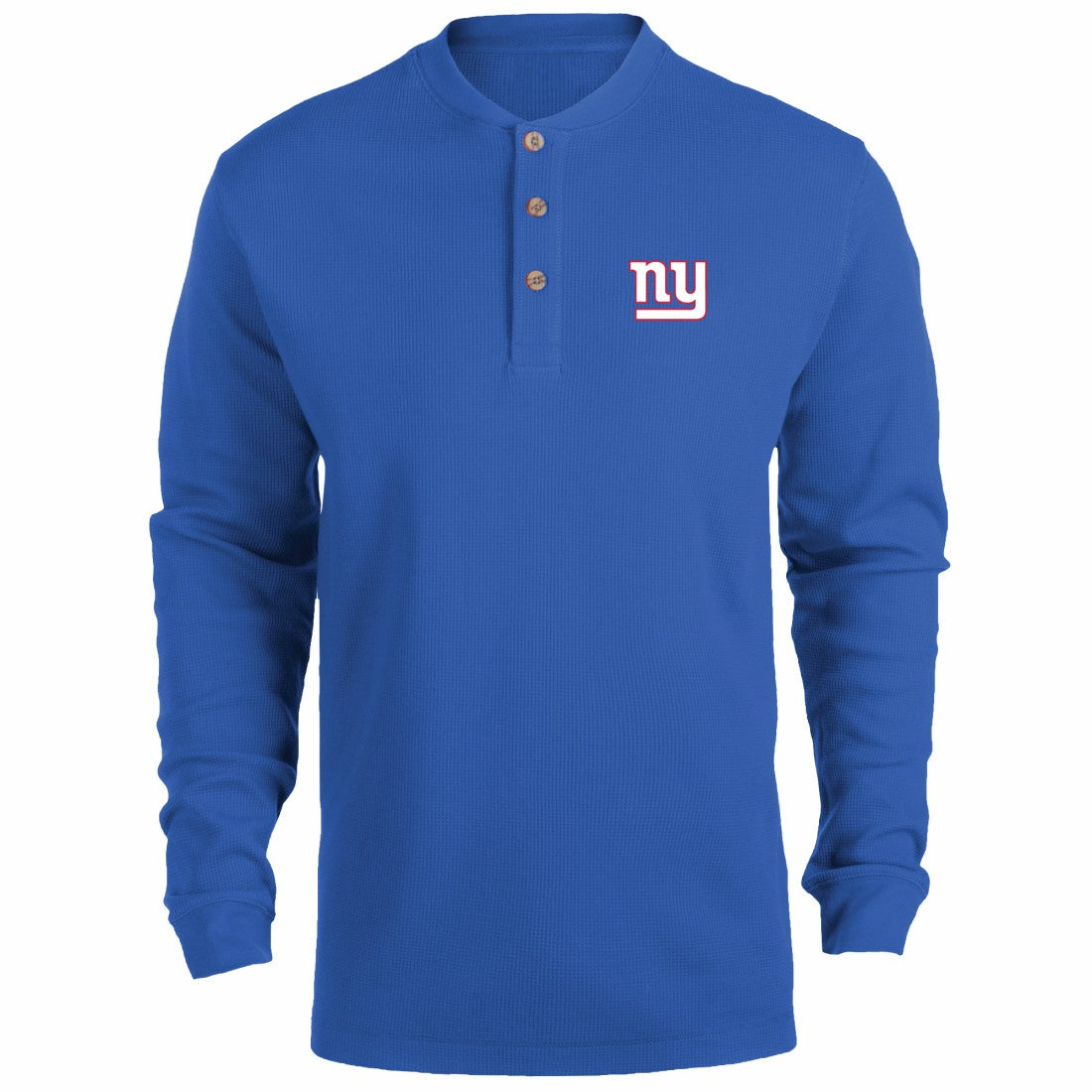 New York Giants Dunbrooke Logo Maverick Thermal Henley Long Sleeve T-Shirt Royal - NFL