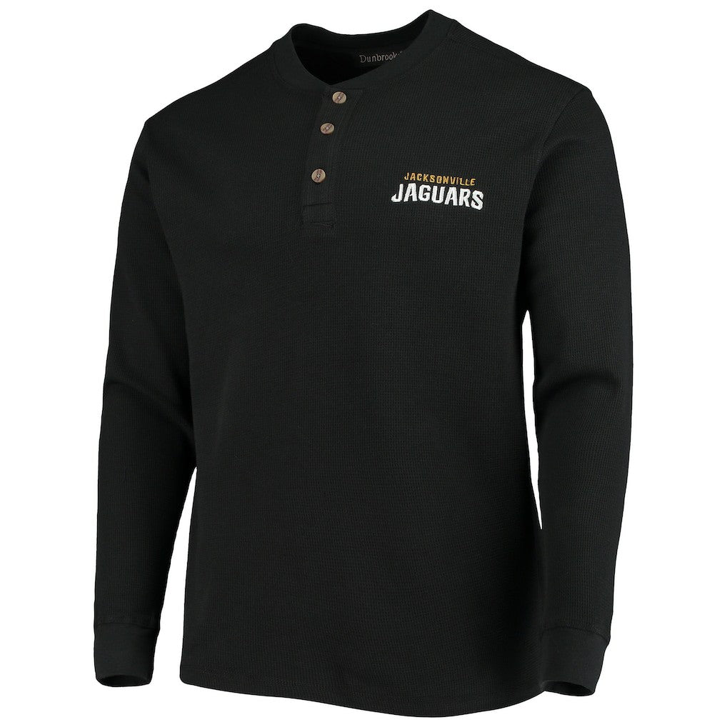 Jacksonville Jaguars Dunbrooke Logo Maverick Thermal Henley Long Sleeve T-Shirt Black - NFL